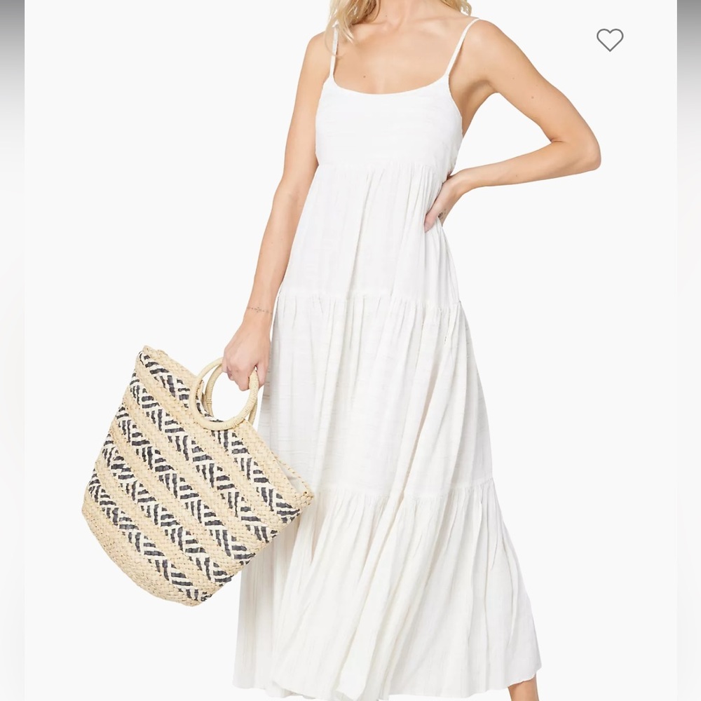Santorini Tiered Sleeveless Maxi Dress.             Worn once for senior picture